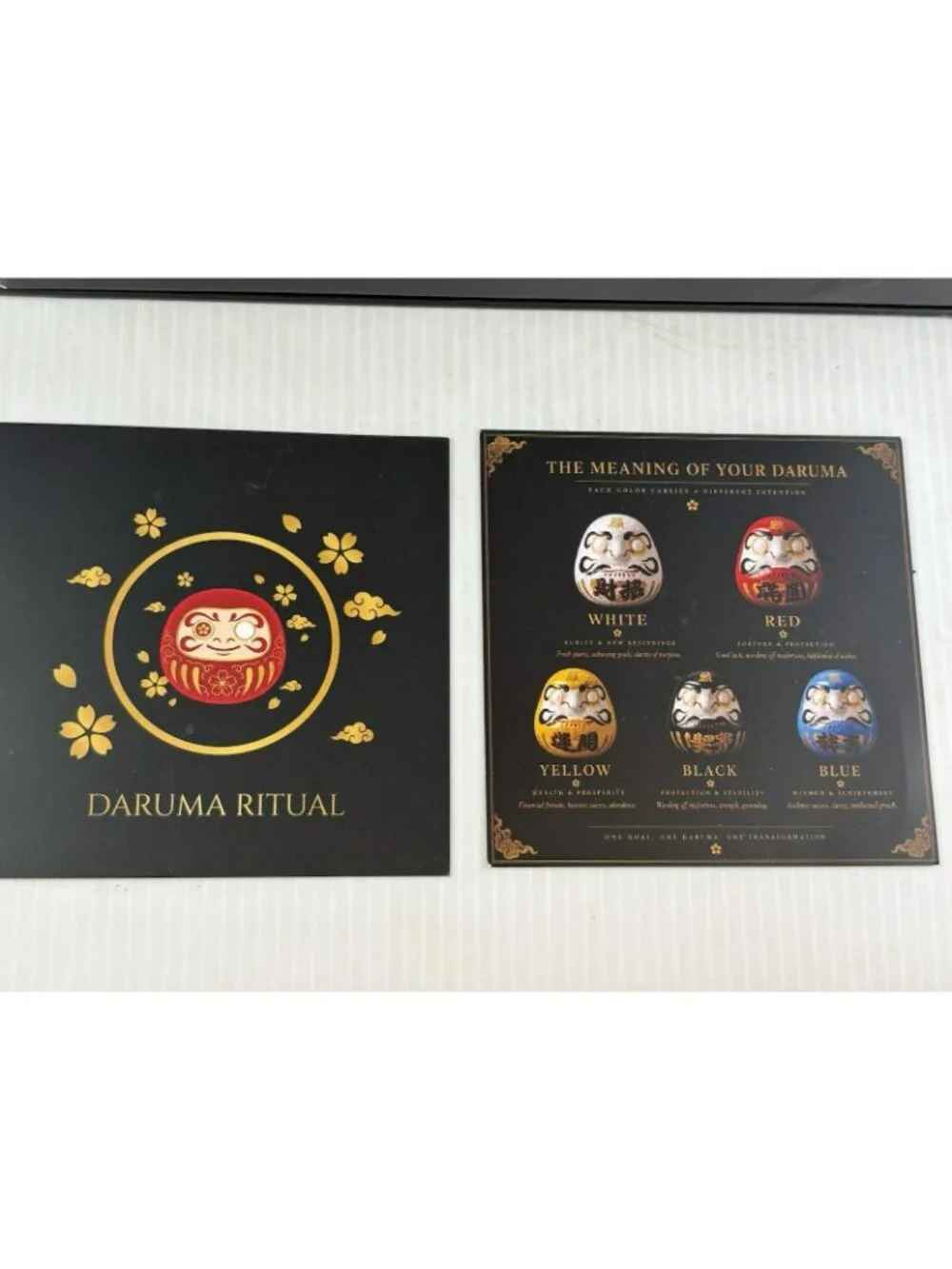 NIB Daruma Ritual Wish Dolls Lot of 5 Ceramic Mini 1.5